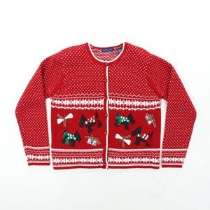 Karen Scott  Scottie Dog Ugly Christmas Sweater